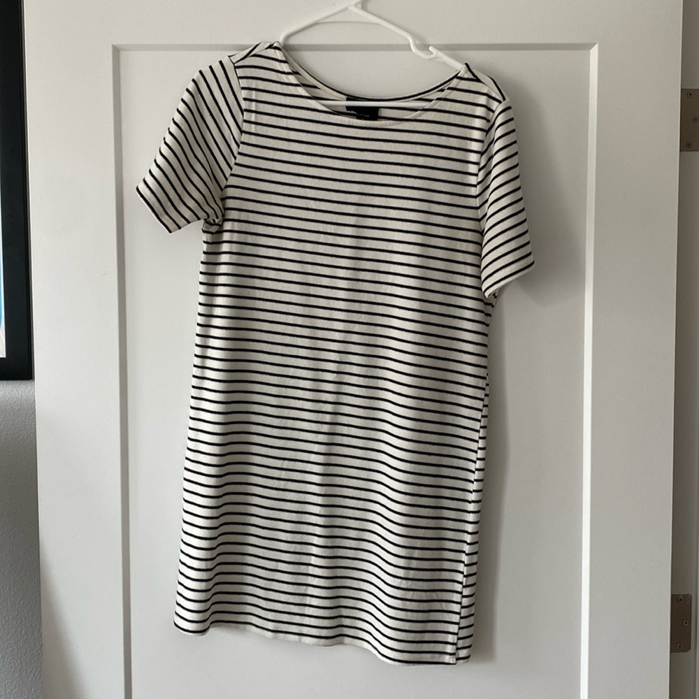 Knit striped sheath dress